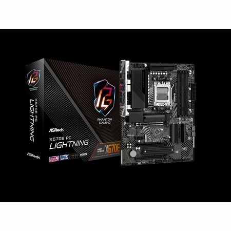 ASROCK AM5 DDR5 AMD Ryzen 7000 X670E SATA 6Gbs ATX AMD Motherboard X670E PG Lightning